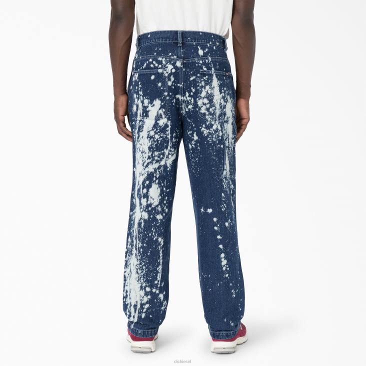 Heren Dickies hersendode gebleekte jeans gebleekt indigoblauw (bnb) kleding 6F0X293