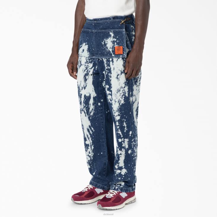 Heren Dickies hersendode gebleekte jeans gebleekt indigoblauw (bnb) kleding 6F0X293