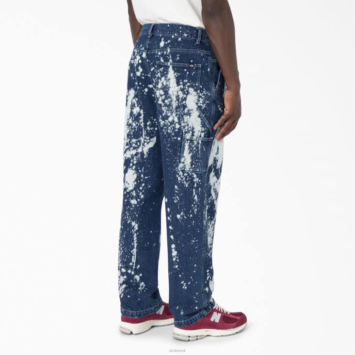 Heren Dickies hersendode gebleekte jeans gebleekt indigoblauw (bnb) kleding 6F0X293