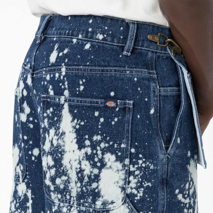 Heren Dickies hersendode gebleekte jeans gebleekt indigoblauw (bnb) kleding 6F0X293