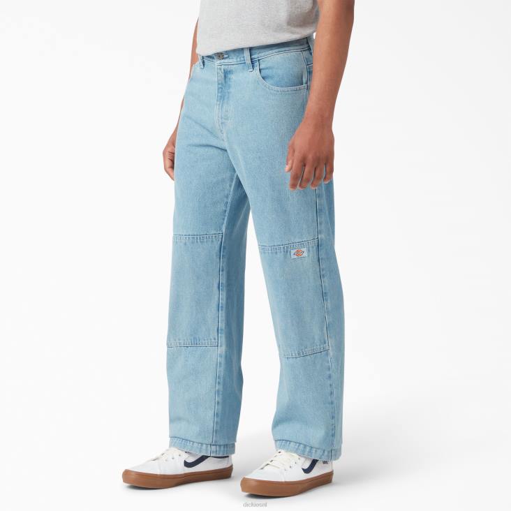 Heren Dickies losse jeans met dubbele knie licht denim (ltd) kleding 6F0X119
