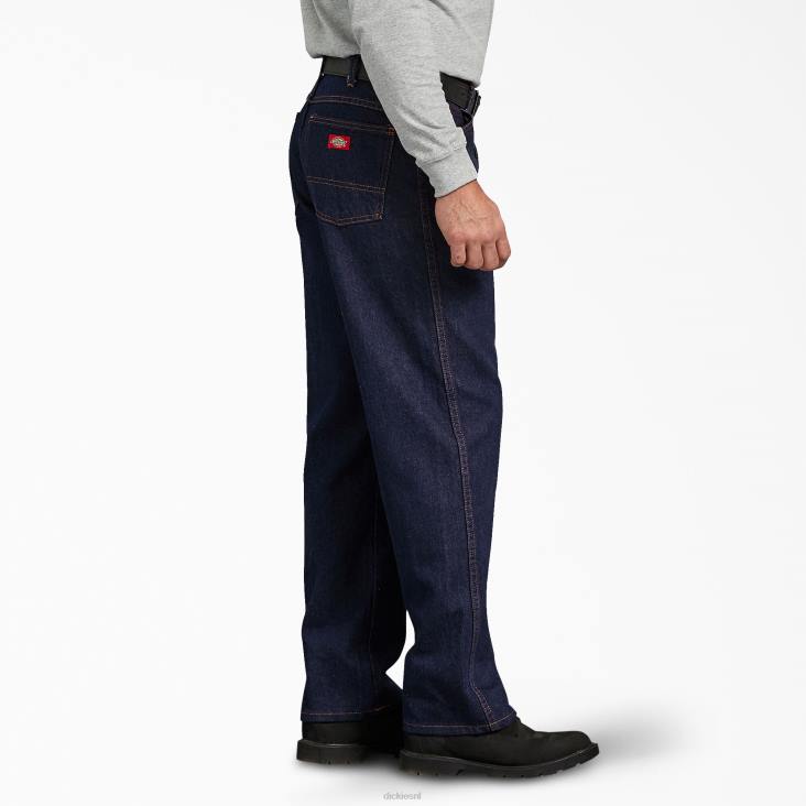 Heren Dickies normale rechte jeans gespoeld indigoblauw (rnb) kleding 6F0X130
