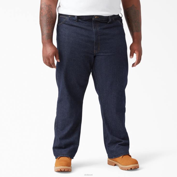 Heren Dickies normale rechte jeans gespoeld indigoblauw (rnb) kleding 6F0X130