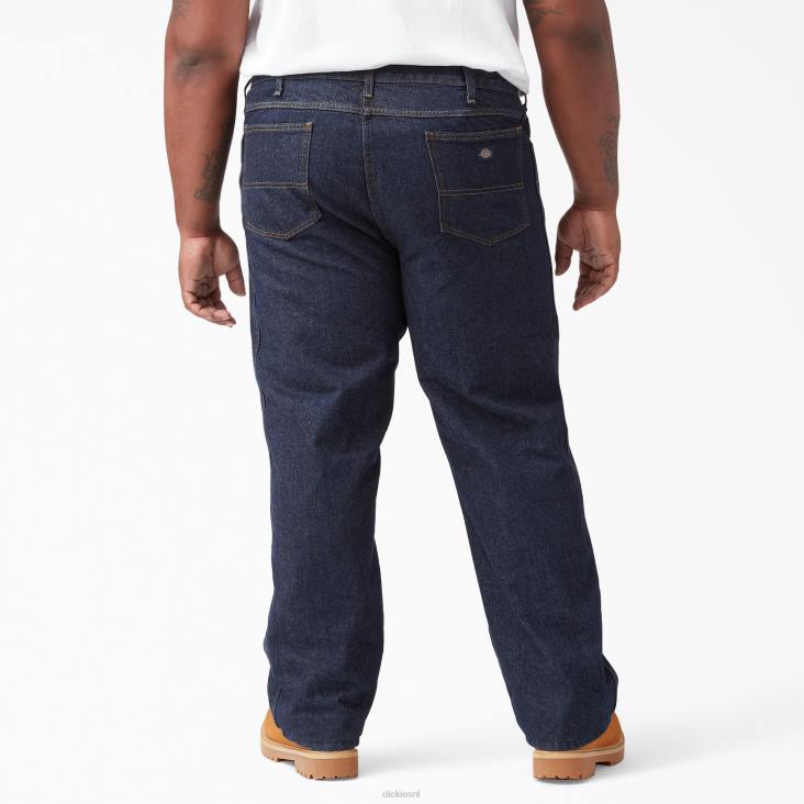 Heren Dickies normale rechte jeans gespoeld indigoblauw (rnb) kleding 6F0X130