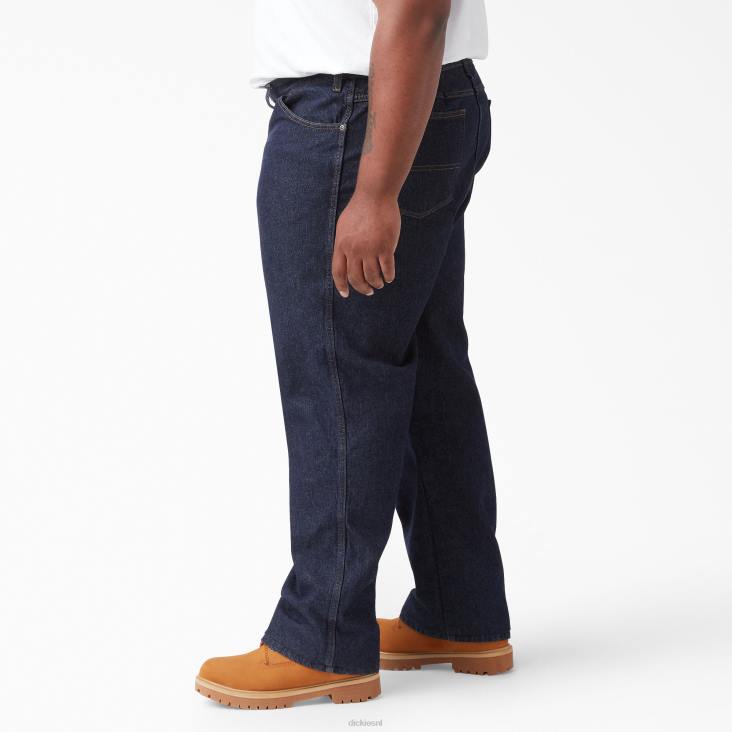 Heren Dickies normale rechte jeans gespoeld indigoblauw (rnb) kleding 6F0X130