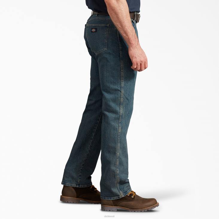 Heren Dickies regular fit jeans met actieve taille erfgoed getint kaki (thk) kleding 6F0X232