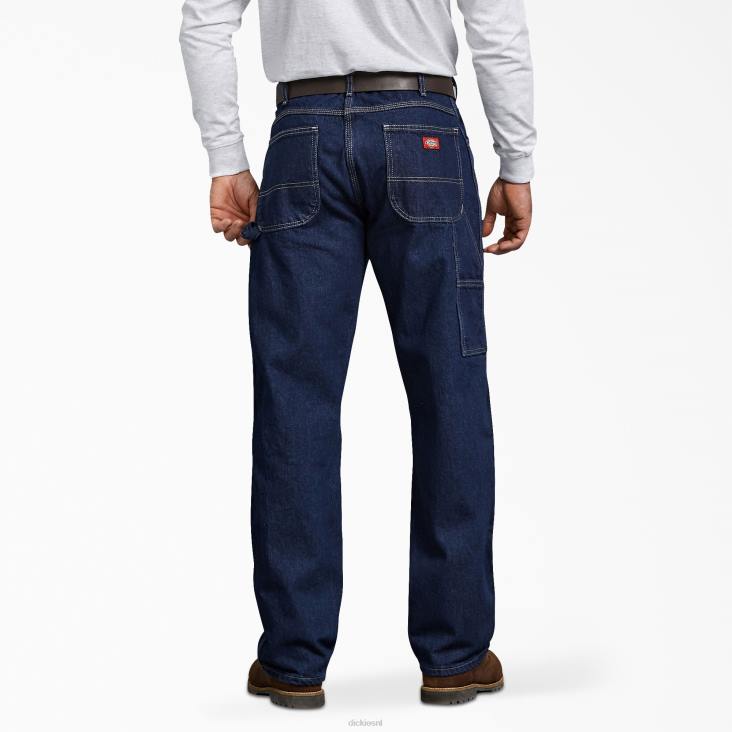 Heren Dickies relaxte zware timmermansjeans gespoeld indigoblauw (rnb) kleding 6F0X77