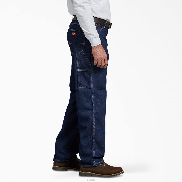 Heren Dickies relaxte zware timmermansjeans gespoeld indigoblauw (rnb) kleding 6F0X77