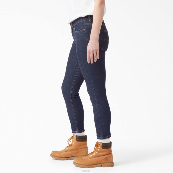 vrouwen Dickies perfecte vorm skinny fit jean capri gespoeld indigoblauw (rnb) kleding 6F0X1870
