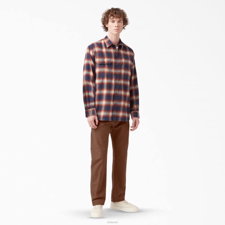 Heren Dickies 1922 dubbele kniebroek gespoeld hout bruin (rtb) kleding 6F0X223