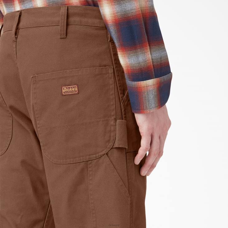 Heren Dickies 1922 dubbele kniebroek gespoeld hout bruin (rtb) kleding 6F0X223