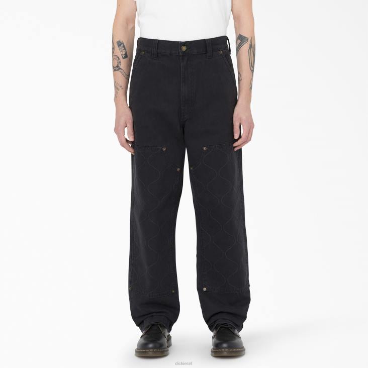 Heren Dickies Thorsby utility-broek met dubbele voorkant zwart (bkx) kleding 6F0X294