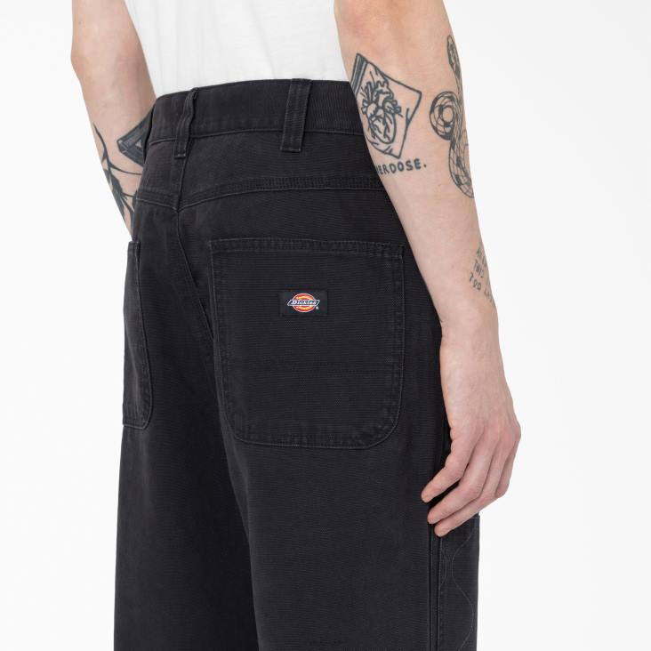 Heren Dickies Thorsby utility-broek met dubbele voorkant zwart (bkx) kleding 6F0X294