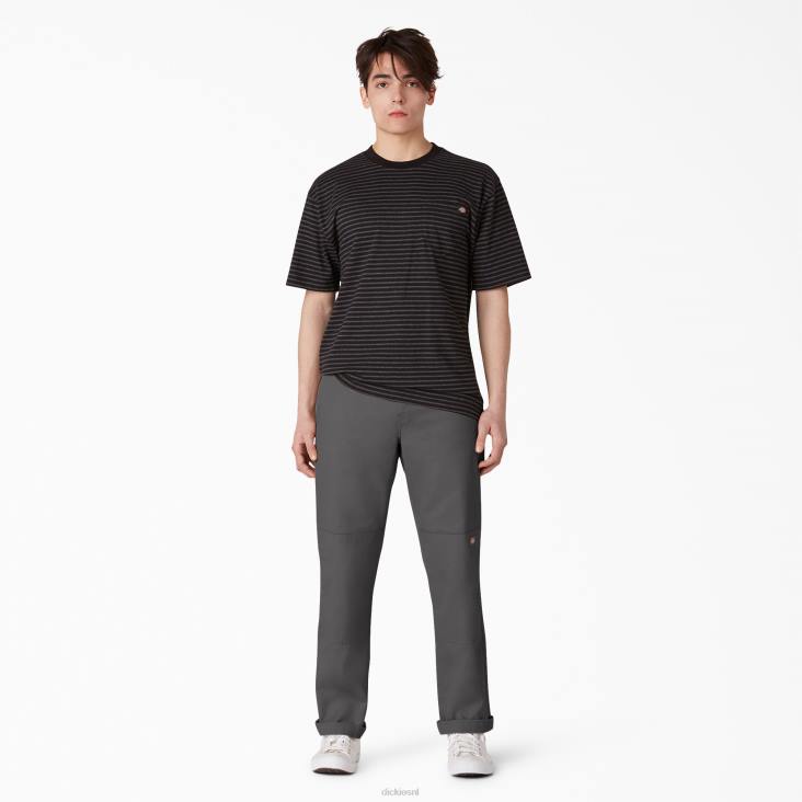 Heren Dickies platte dubbele kniebroek aan de voorkant leigrijs (sl) kleding 6F0X310