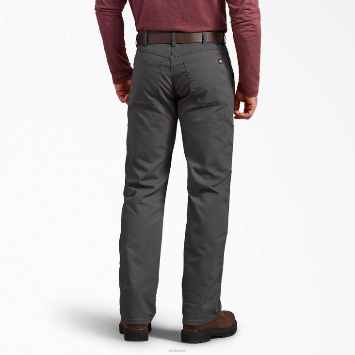Heren Dickies regular fit eendenbroek met dubbele knie stonewashed grijs (ssl) kleding 6F0X199