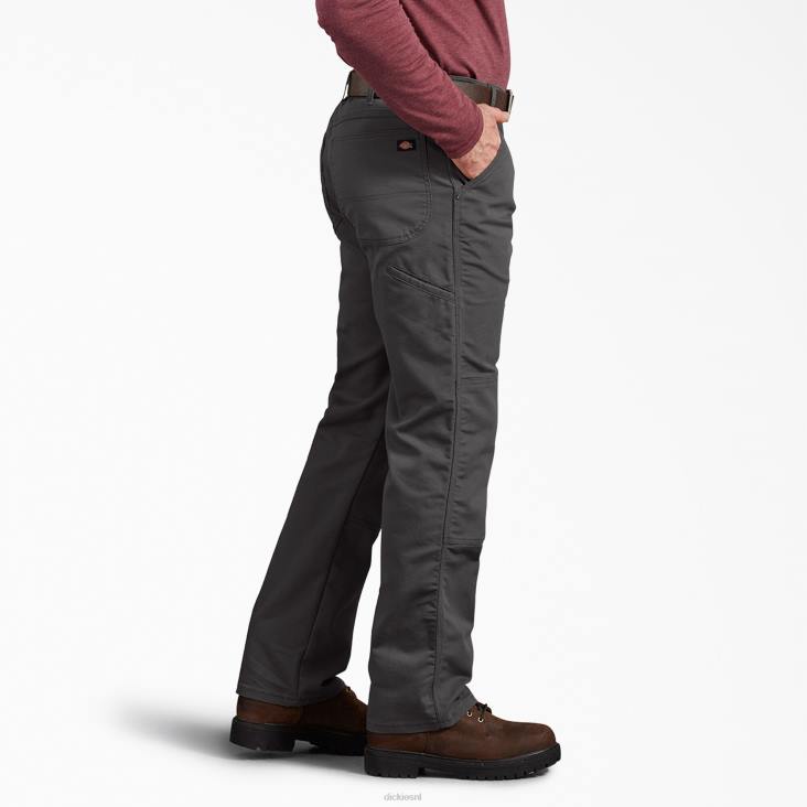 Heren Dickies regular fit eendenbroek met dubbele knie stonewashed grijs (ssl) kleding 6F0X199