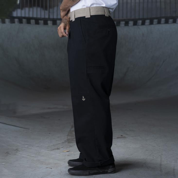 Heren Dickies ronnie sandoval broek met dubbele knie kleurblok zwart/woestijnzand (bdc) kleding 6F0X233