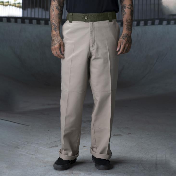 Heren Dickies ronnie sandoval broek met dubbele knie woestijnzand/olijf kleurblok (dvc) kleding 6F0X234