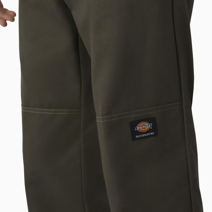 Heren Dickies skateboarden dubbele knie broek olijfgroen (og) kleding 6F0X163