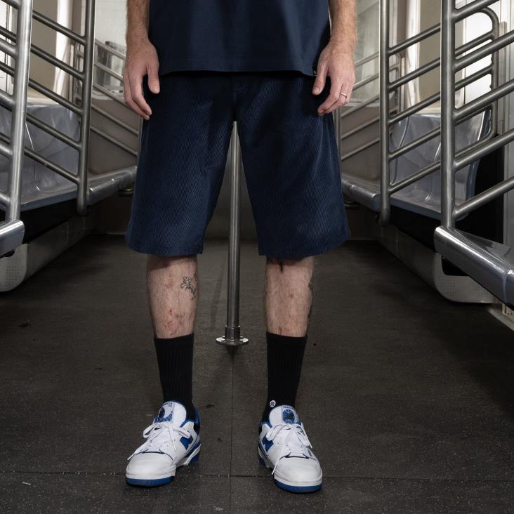 Heren Dickies Jake Hayes corduroy korte broek 13" inkt marine (ik) kleding 6F0X412