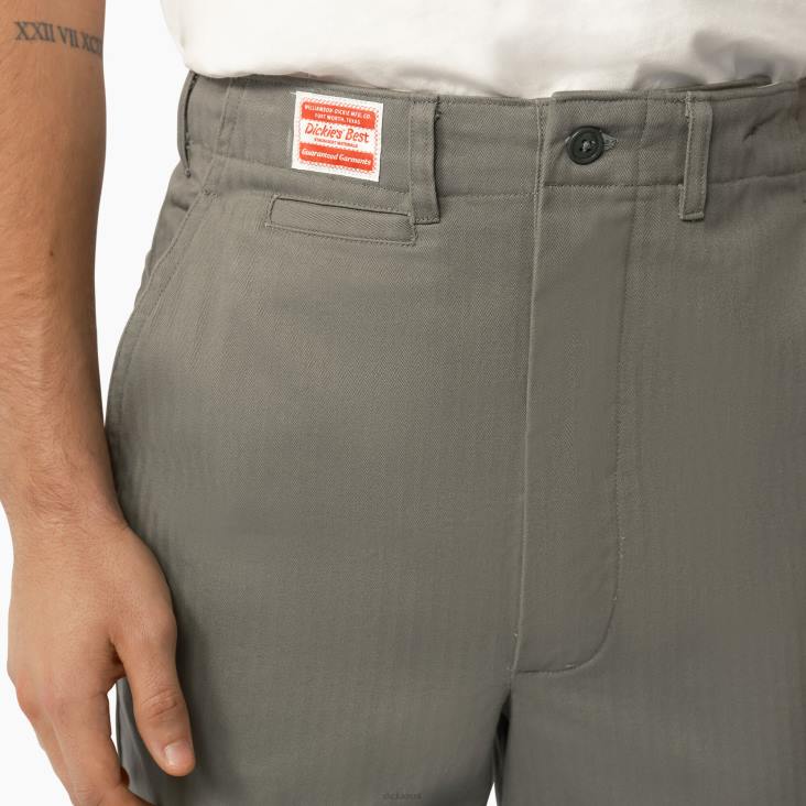 Heren Dickies Militaire broek uit 1922 gespoelde stoffige olijf (rdo) kleding 6F0X72