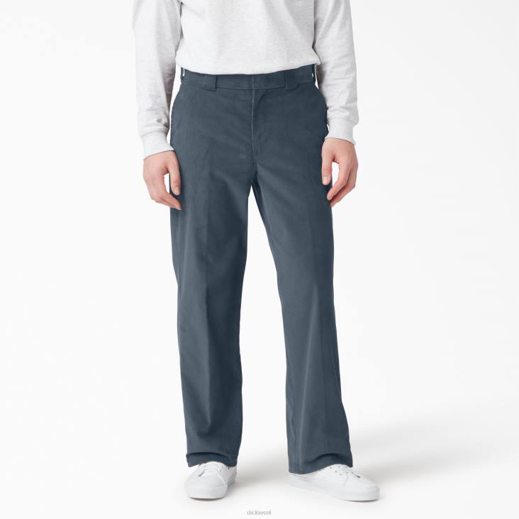 Heren Dickies corduroy broek met platte voorkant luchtmacht blauw (af) kleding 6F0X256