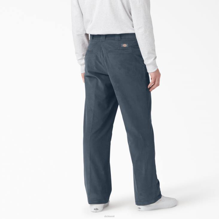 Heren Dickies corduroy broek met platte voorkant luchtmacht blauw (af) kleding 6F0X256