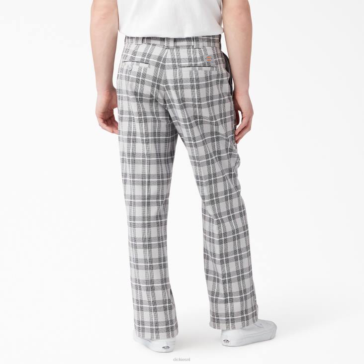 Heren Dickies geruite broek met platte voorkant ultieme grijze plaid (upg) kleding 6F0X278