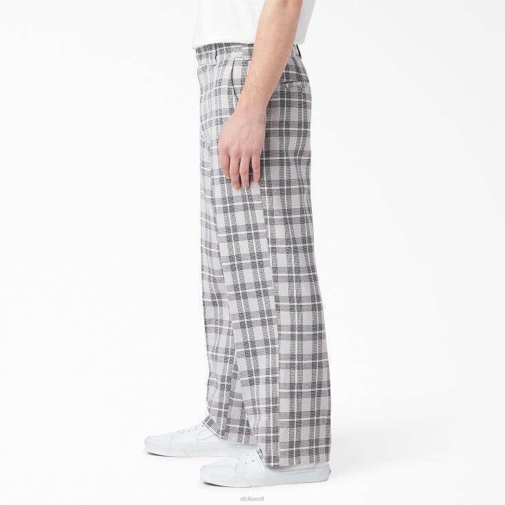 Heren Dickies geruite broek met platte voorkant ultieme grijze plaid (upg) kleding 6F0X278