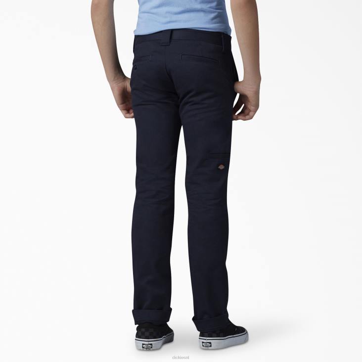 kinderen Dickies flex skinny fit broek met dubbele knie donker marineblauw (dn) kleding 6F0X2661
