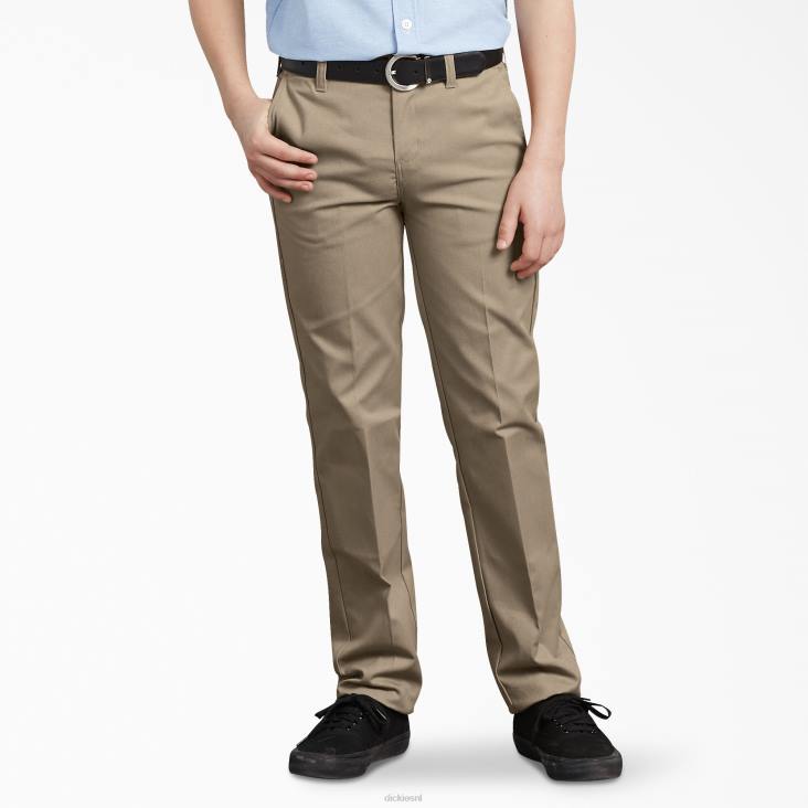 kinderen Dickies flex slim fit broek woestijnzand (ds) kleding 6F0X2669