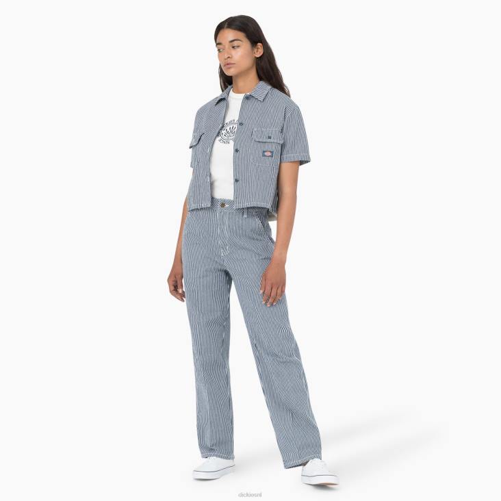 vrouwen Dickies hickory gestreepte broek normaal kleding 6F0X1778