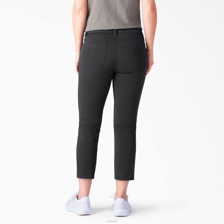 vrouwen Dickies perfect gevormde skinny fit capri gespoeld zwart (rbkx) kleding 6F0X1815