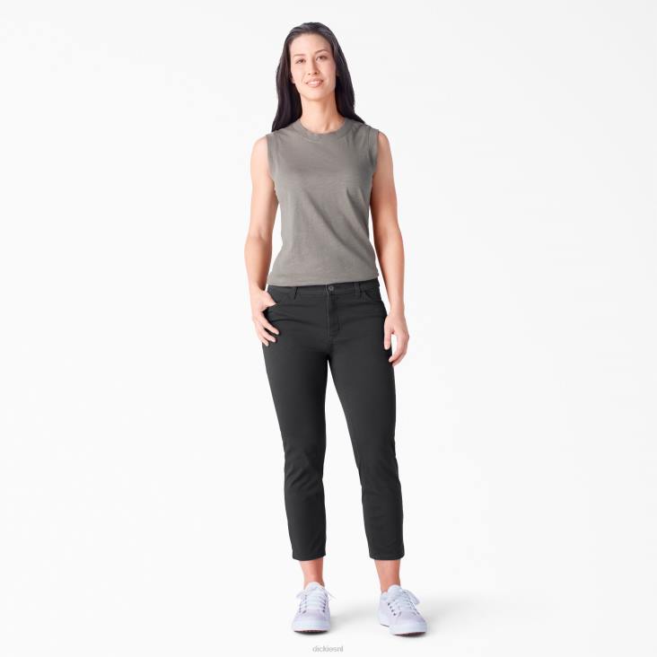 vrouwen Dickies perfect gevormde skinny fit capri gespoeld zwart (rbkx) kleding 6F0X1815