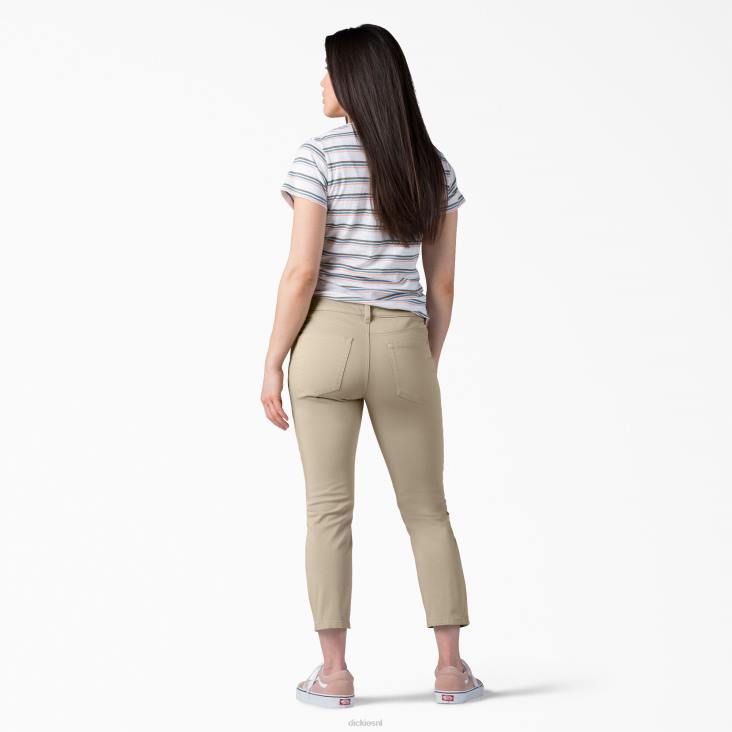 vrouwen Dickies perfect gevormde skinny fit capri gespoelde oxford steen (rdg2) kleding 6F0X1816