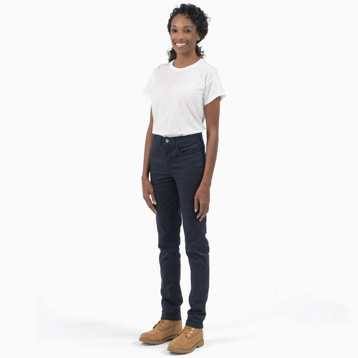 vrouwen Dickies skinny twill broek met hoge taille normaal kleding 6F0X1850
