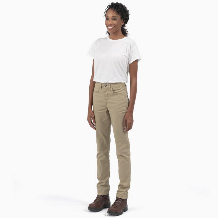 vrouwen Dickies skinny twill broek met hoge taille normaal kleding 6F0X1851