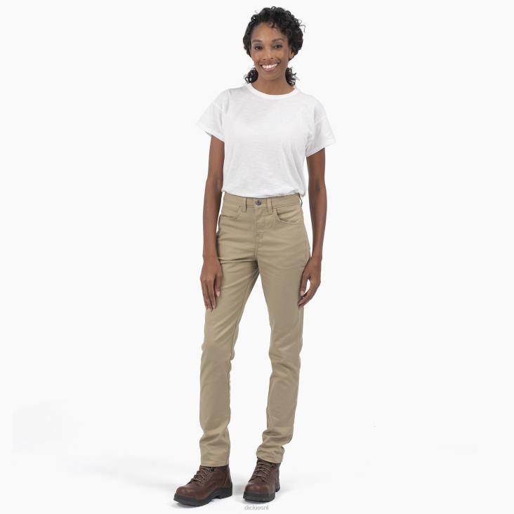 vrouwen Dickies skinny twill broek met hoge taille normaal kleding 6F0X1851