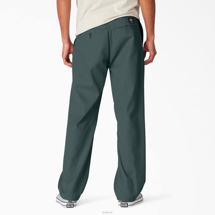 Heren Dickies twill broek met normale pasvorm voor skateboarden lincoln groen (ln) kleding 6F0X59