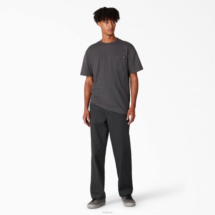 Heren Dickies twill broek met normale pasvorm voor skateboarden zwart (bk) kleding 6F0X55
