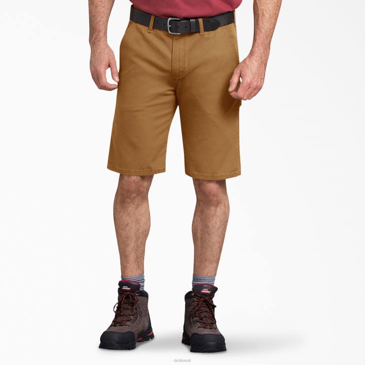 Heren Dickies eend timmerman short 11" stonewashed bruine eend (sbd) kleding 6F0X420
