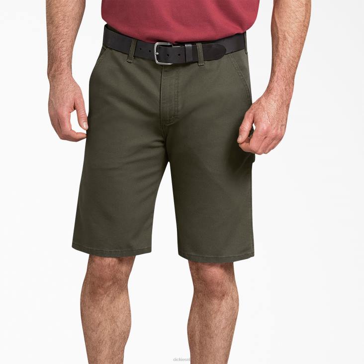 Heren Dickies eend timmerman short 11" stonewashed mosgroen (sms) kleding 6F0X422