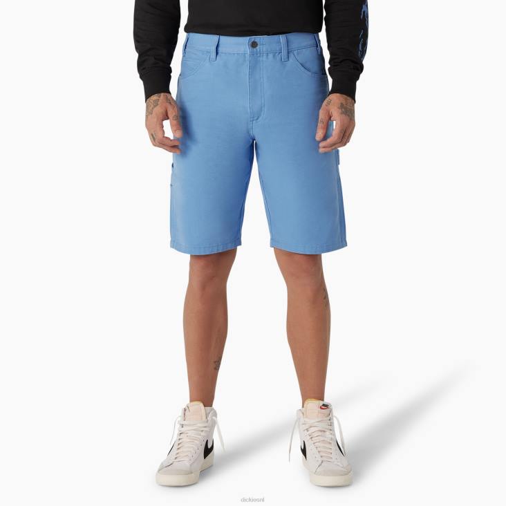 Heren Dickies stonewashed eend timmermansshort 11" stonewashed azuurblauw (swz) kleding 6F0X470