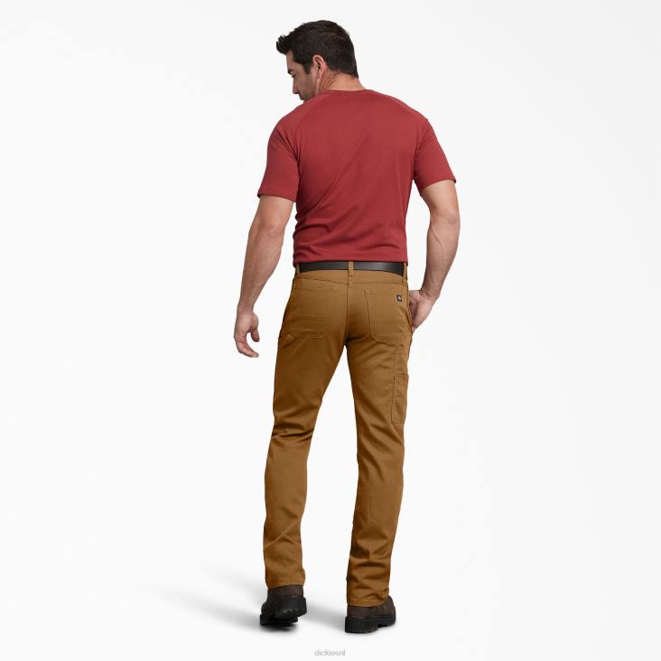 Heren Dickies normale pasvorm eend timmerman broek stonewashed bruine eend (sbd) kleding 6F0X92