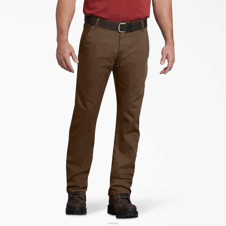 Heren Dickies normale pasvorm eend timmerman broek stonewashed hout bruin (stb) kleding 6F0X98