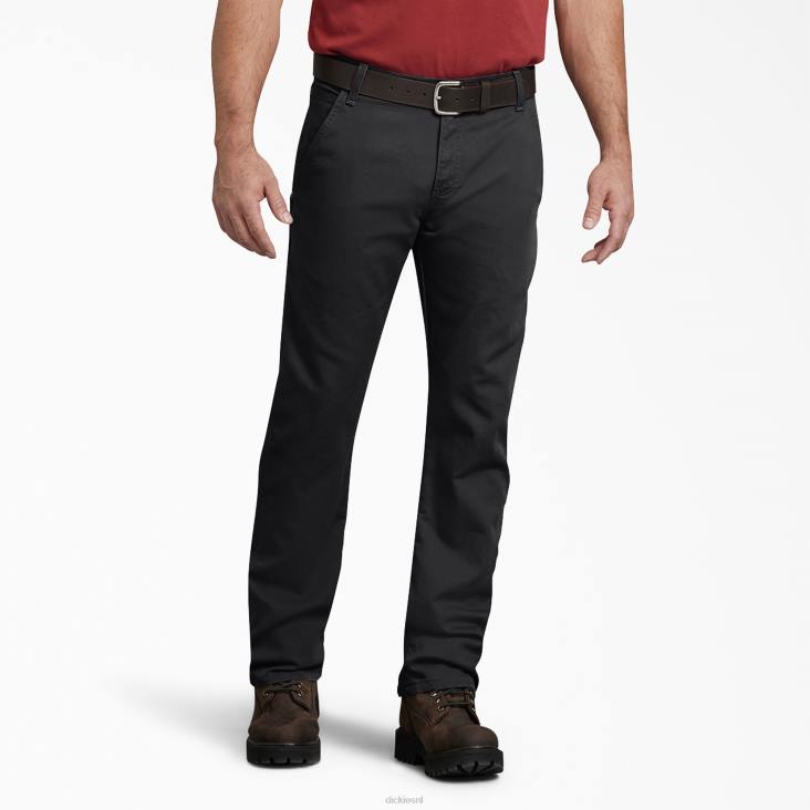 Heren Dickies normale pasvorm eend timmerman broek stonewashed zwart (sbk) kleding 6F0X93