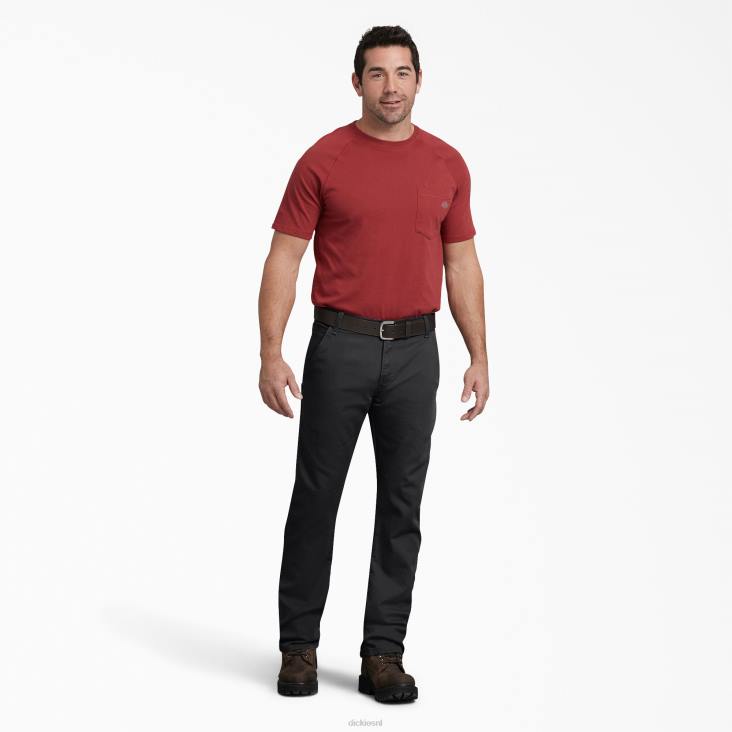 Heren Dickies normale pasvorm eend timmerman broek stonewashed zwart (sbk) kleding 6F0X93