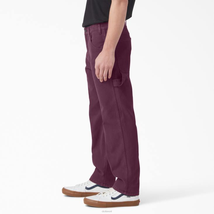 Heren Dickies regular fit stonewashed eend timmermansbroek stonewashed druivenwijn (srw) kleding 6F0X253