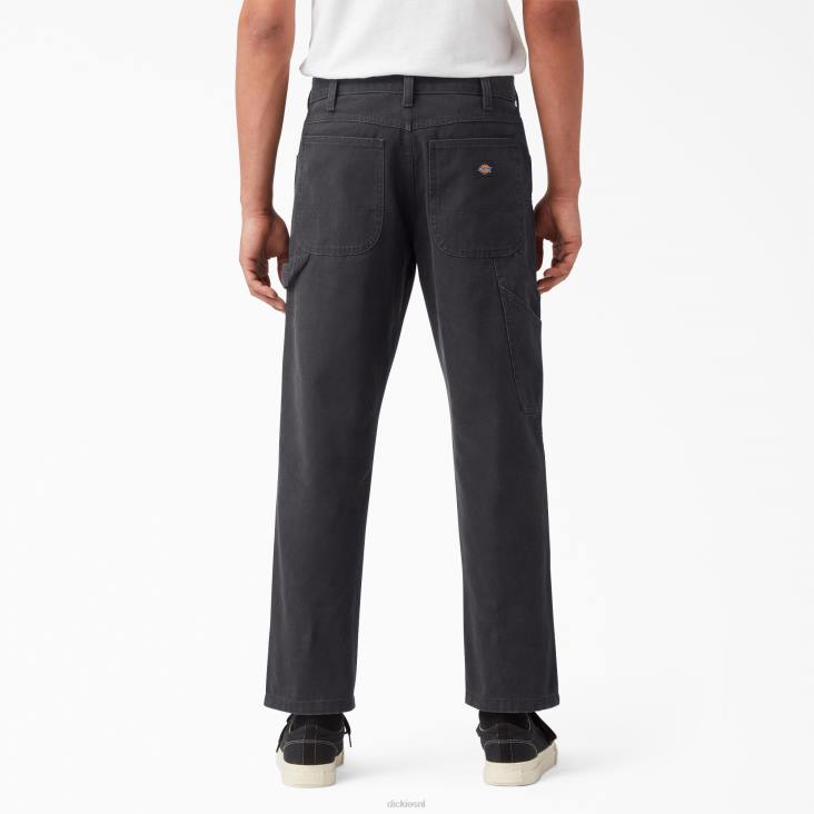 Heren Dickies regular fit stonewashed eend timmermansbroek stonewashed zwart (sbk) kleding 6F0X251