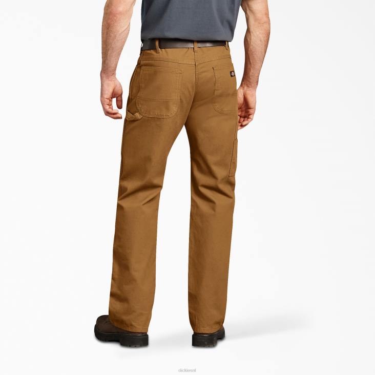 Heren Dickies relaxed fit eend timmermansbroek gespoelde bruine eend (rbd) kleding 6F0X238